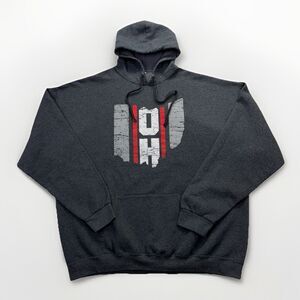 Ohio State Buckeyes Hoodie 3XL Gray Pullover NCAA OSU Sweatshirt OH‎